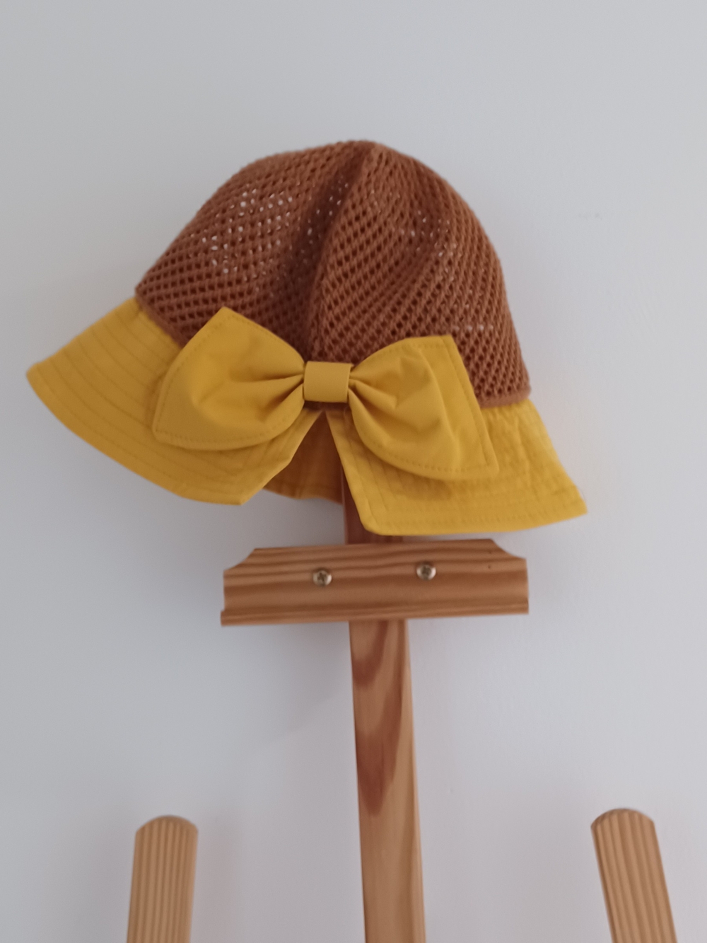 Yellow Bow Accent Sun Hat